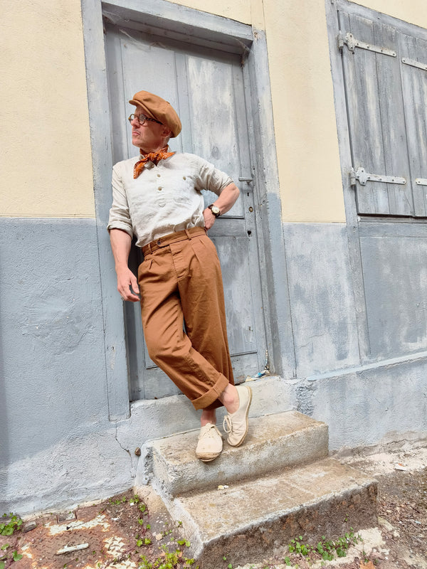 Pantalon "Swing" Herringbone duck brown