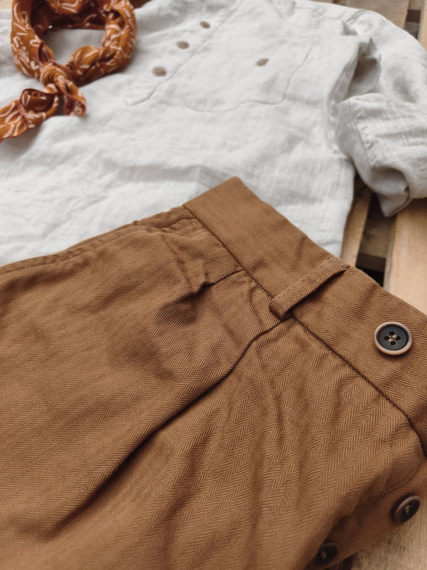 Pantalon "Swing" Herringbone duck brown