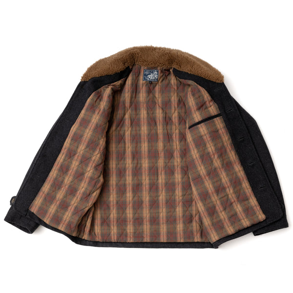 Manteau  "Hunter" Laine burel anthracite