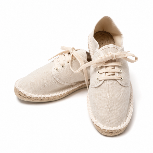Espadrille "savate" toile coton écru