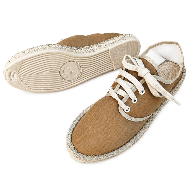 Savate espadrilles beige HBT cotton canvas
