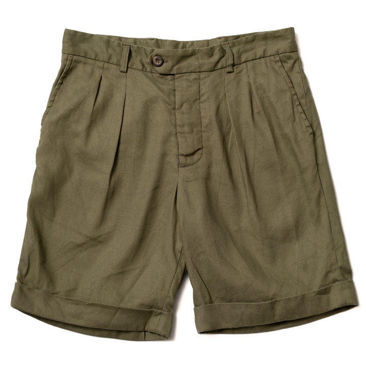 SHORT "SAVANNAH" LIN JAPONAIS KAKI