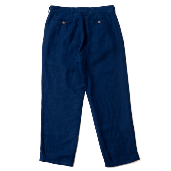 Pantalon "Bayou" lin indigo