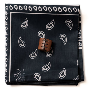 Foulard coton "MOTO" Noir