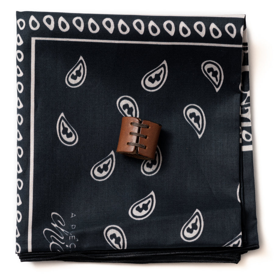 Foulard coton "MOTO" Noir