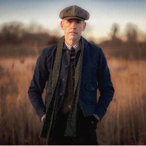 Casquette "PAPERBOY"   Harris Tweed chevron
