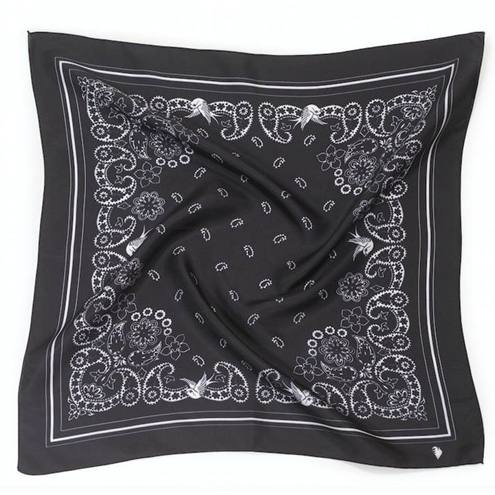 Carré de soie "BANDANA" Noir
