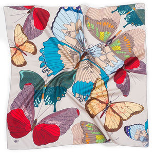 CARRE DE SOIE "L'EFFET PAPILLON"