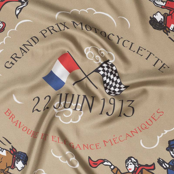Carré de soie "GRAND PRIX MOTOCYCLETTE"