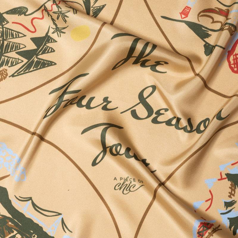 Carré de soie "4 SEASON TOUR"