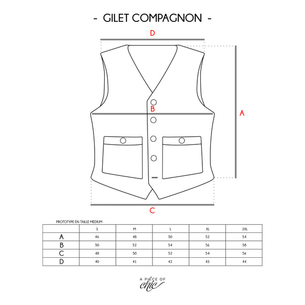 Gilet "COMPAGNON" Rouille