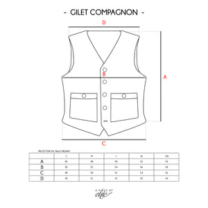 Gilet "COMPAGNON" Fauve