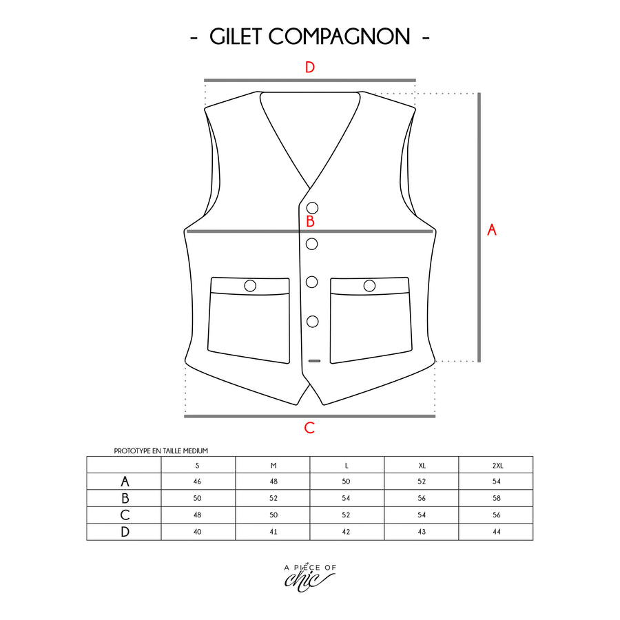 Gilet "COMPAGNON" Fauve