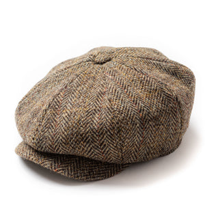 Casquette "PAPERBOY"   Harris Tweed chevron