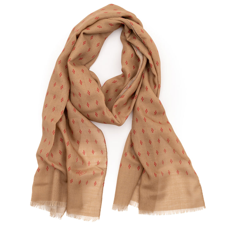 Echarpe laine et soie "CLASSIC" Beige