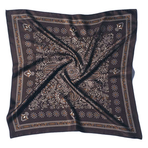 Carré de soie "GIPSY" noir