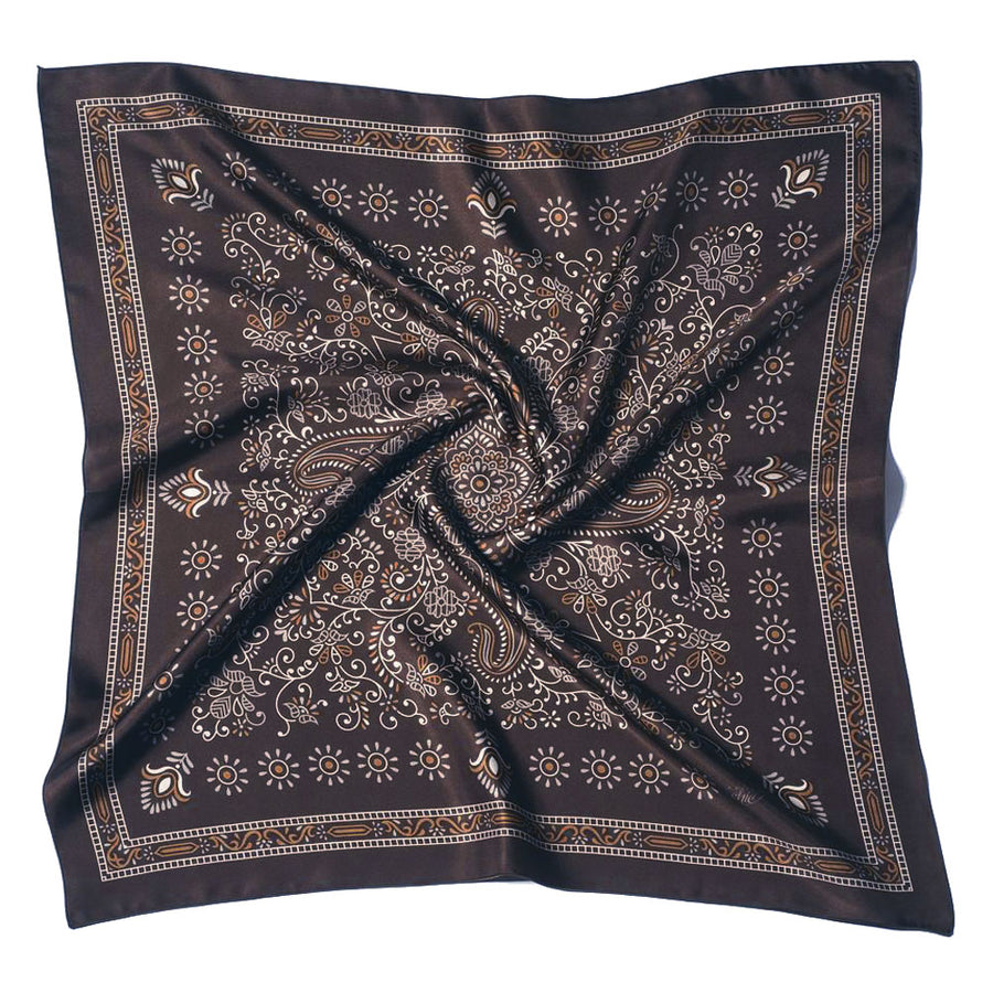 Carré de soie "GIPSY" noir