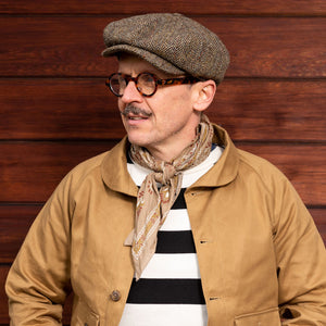 Casquette "PAPERBOY"   Harris Tweed chevron